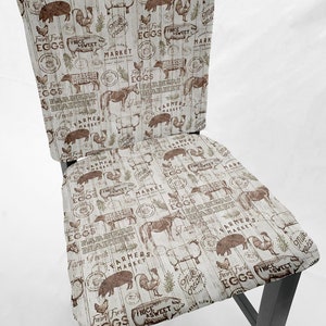 Farmers Market Dining Room Chair Back Covers or Seat Covers
