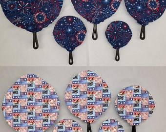 Americana Cast Iron Pan Covers (Set of 5)