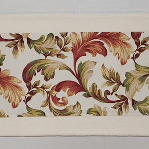 Autumn Fall Floral Leaves Terrycloth Bathmat
