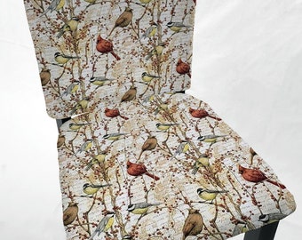 Birds & Berries Dining Room Chair Back Covers or Seat Covers