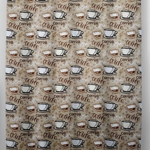 Coffee Beans French Door Curtain Panel with Tie Back