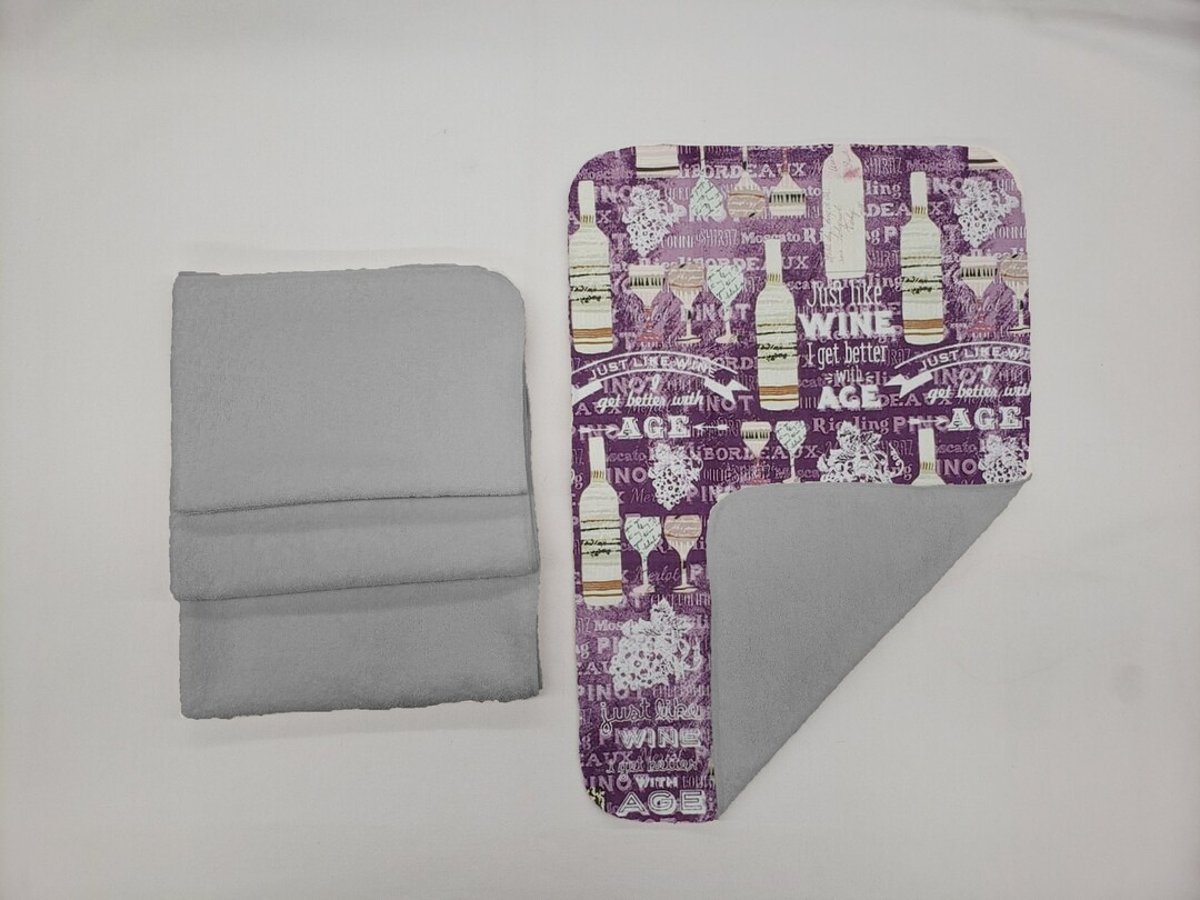 Purple Wine Hand Towels set of 4 Etsy
