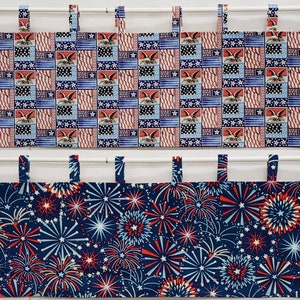 Americana Tab Top Valances or Curtains