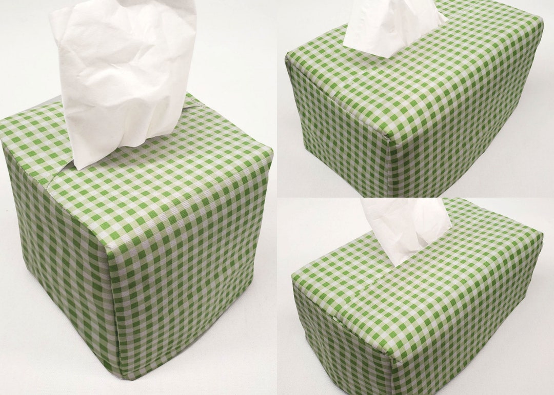 Gingham Green on Kraft - Wholesale Tissue Paper Designs - Made in USA
