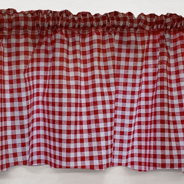Red Swag Kitchen Curtains Etsy