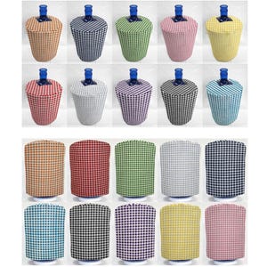 Checked Gingham Water Bottle Cover for 3 or 5 Gallon Bottles