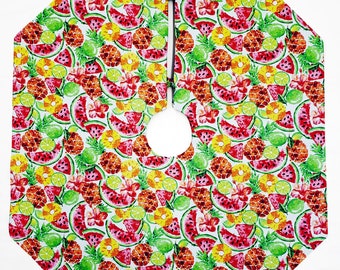 Watermelon & Pineapple Fruit Christmas Tree Skirt