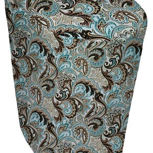 Brown & Teal Paisley Cover Compatible with Ninja Creami Ice Cream Maker