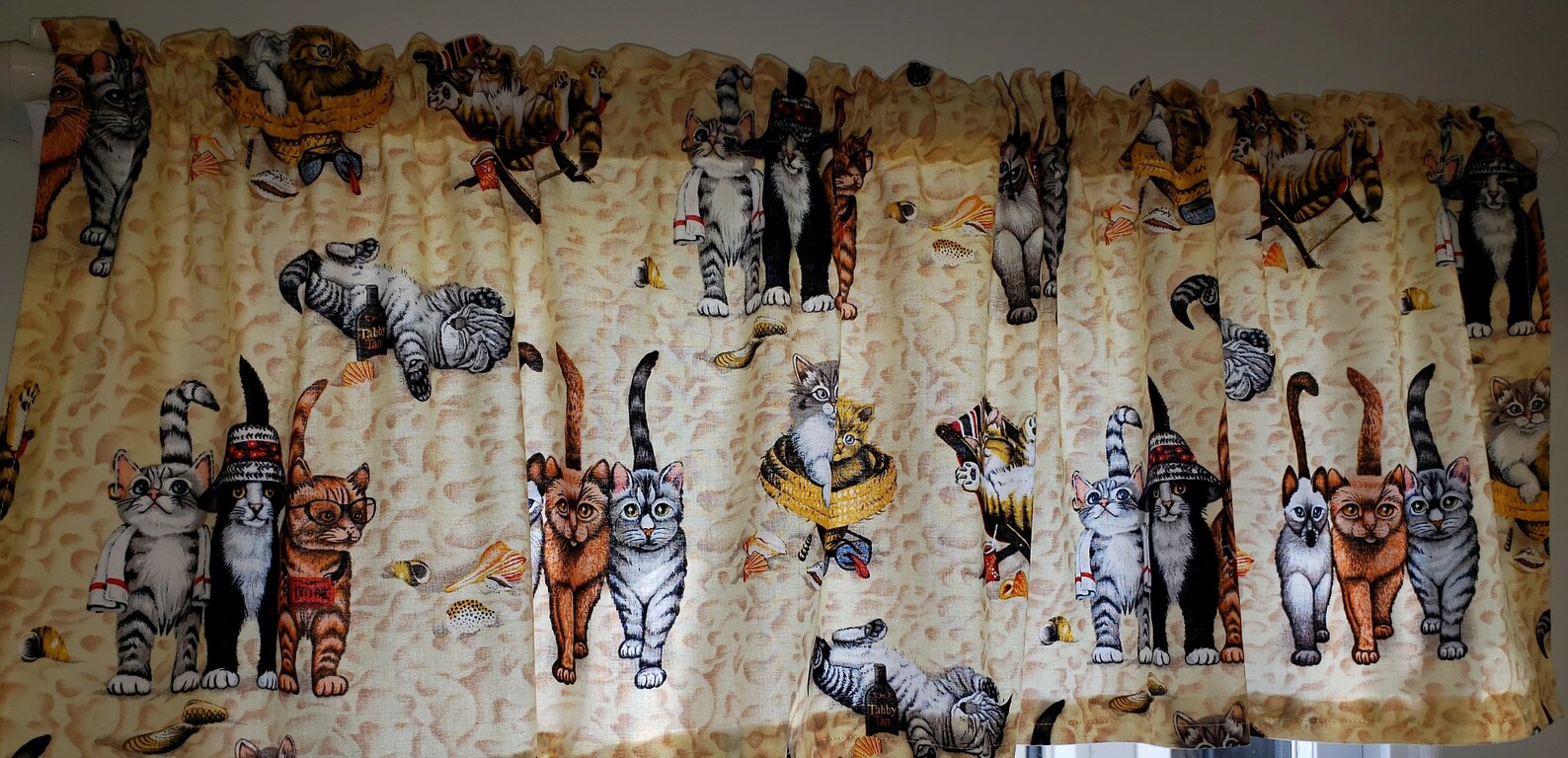 Beach Cats Valances Curtains or Swags Etsy