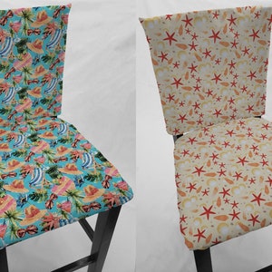 Beach Seaside Dining Room Chair Back Covers or Seat Covers