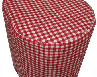 Red & White Checked Gingham Cover Compatible with Ninja Creami Ice Cream Maker