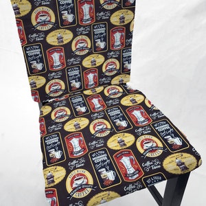 Morning Coffee Dining Room Chair Back Covers or Seat Covers