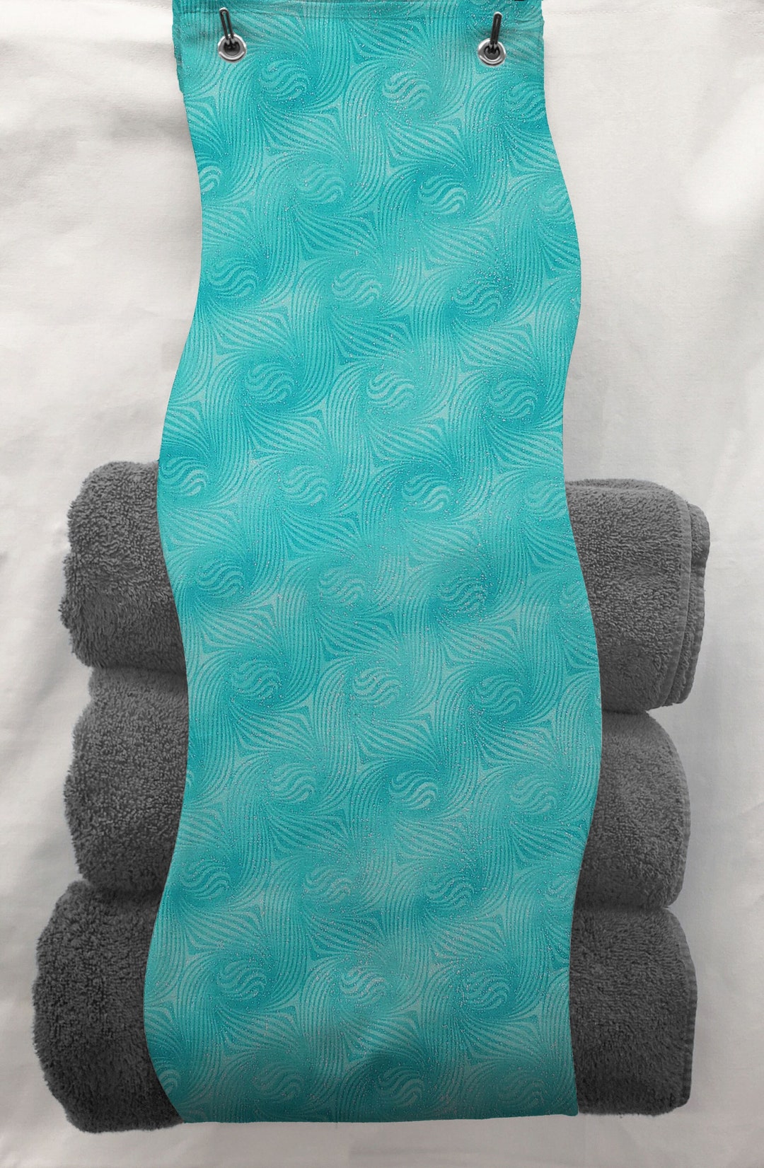 Teal Sparkle Bath Towel Holder Etsy