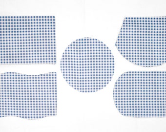 Light Blue & White Checked Placemats