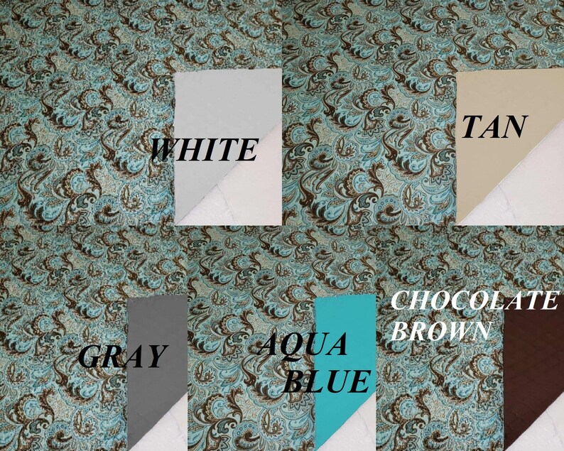 Brown & Teal Paisley Placemats Etsy