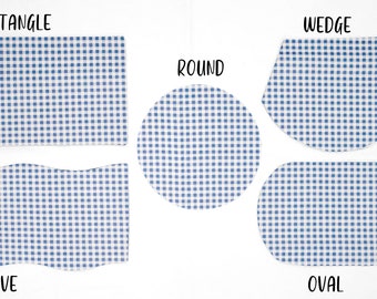 Light Blue & White Checked Placemats