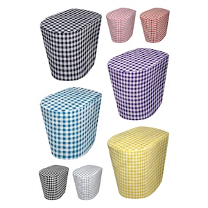 Checked Gingham Food Processor Cover (Sizing Chart Located in Item Details)