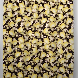 Lemon Blossoms French Door Curtain Panel with Tie Back
