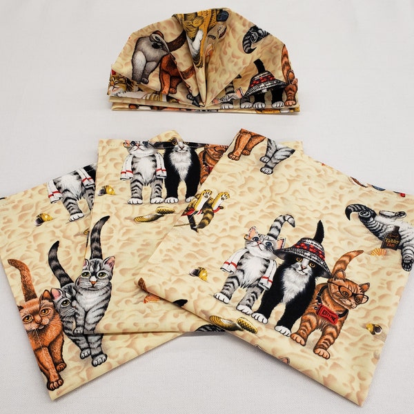 Beach Cats Cloth Napkins