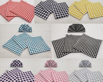 Checked Gingham Cloth Napkins