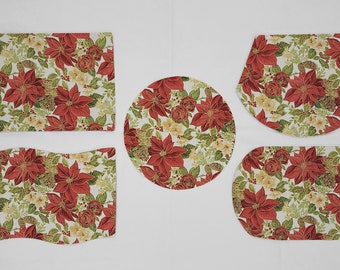 Christmas Poinsettia Placemats