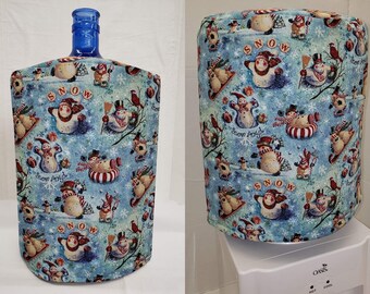 Christmas Snowman Water Bottle Cover for 3 or 5 Gallon Bottles