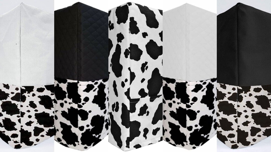 Black & White Cow Spots Blender Cover sizing Chart Located in - Etsy