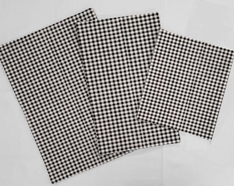 Black & White Checked Gingham Countertop Protecting Slider Mats