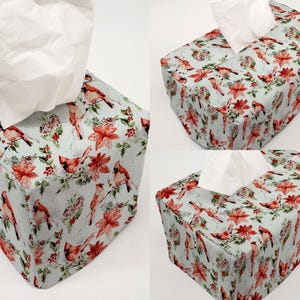 Winter Cardinals Tissue Box Cover