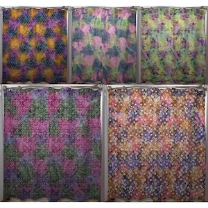 Batik Tie Dye Shower Curtain (5 Patterns Available)