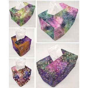 Batik Tie Dye Tissue Box Cover (5 Patterns Available)