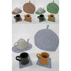 Splatter Tea Pot Cozy & Coaster Set