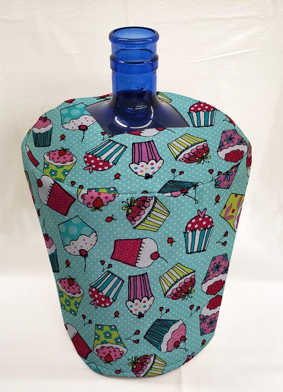 Teal Cupcakes Water Bottle Cover for 3 or 5 Gallon Bottles 