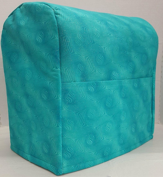 Teal Sparkle Cover Compatible With Kitchenaid Stand Mixer sizing