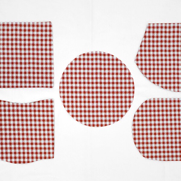 Red and White Gingham Placemats Etsy