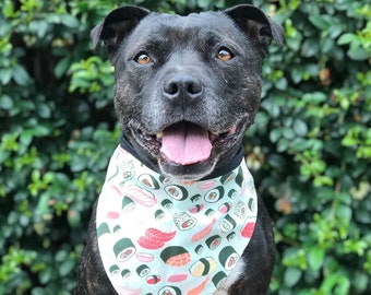 California Roll  Dog Bandana / Sushi Dog Bandana / Dog Bandanas