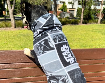 Darth Vader Dog Hoodie / Star Wars Dog Hoodie / Fleece Dog Hoodie