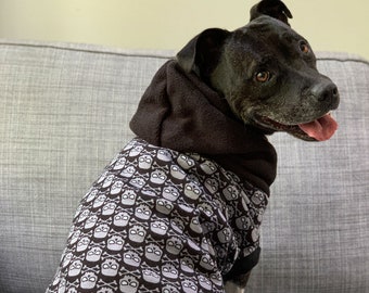 Smooth Criminal Dog Hoodie / Fleece Dog Hoodie / Skull And Crossbones Dog Hoodie