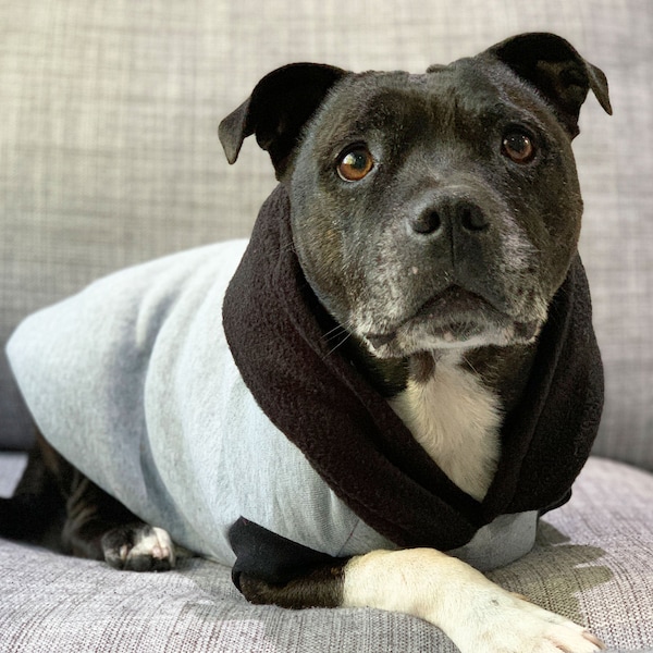 Fleece Dog Hoodie Etsy