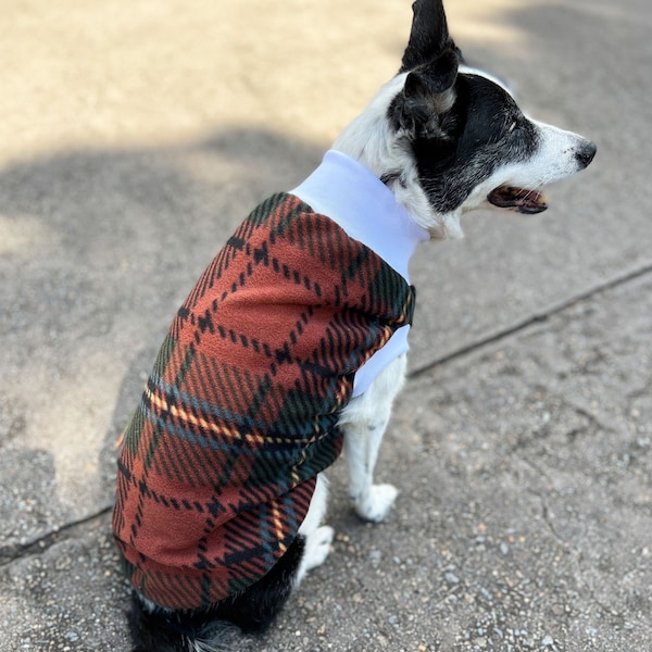 Col roulé pour chien Gramps / Pyjamas pour chiens / Veste pour chien Tartan / Manteau pour chien à carreaux