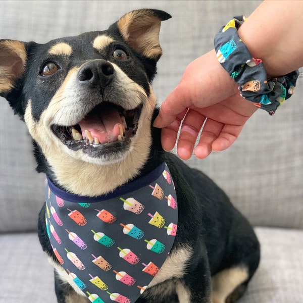 Bubble Tea Dog Bandana / Strawberry Dog Bandanas
