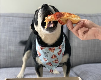 I Love You More Than Pizza Dog Bandana / Pizza Bandana For Dogs