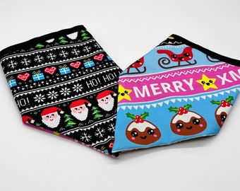 Christmas Dog Bandana / Ugly Sweater Dog Bandana / Beer Dog Bandana
