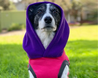 Bubble Gum Dog Hoodie / Pink Fleece Dog Hoodie / Dog Hoodies