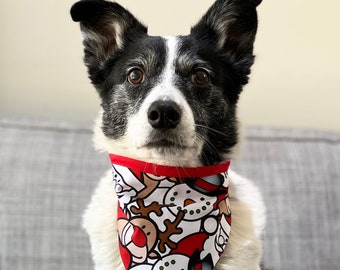 Christmas Dog Bandana / Bandanas For Dogs / Santa Dog Bandana