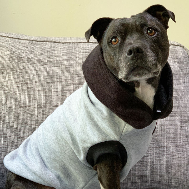 Rocky Hund Hoodie / grau Fleece Hund Hoodie / Hund Hoodies Etsy
