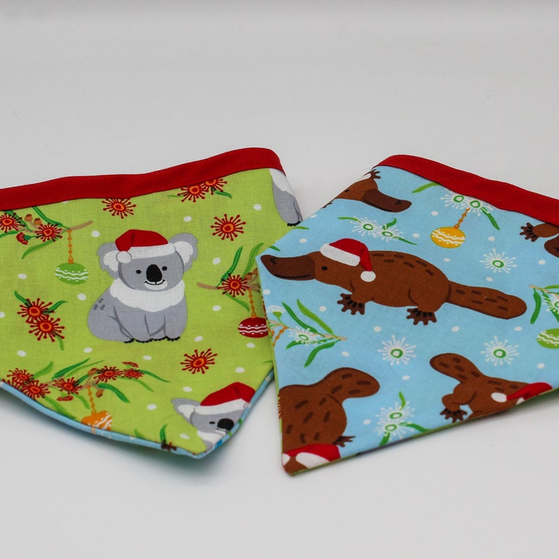 Aussie Christmas Platypus Dog Bandana / Christmas Koala Dog Bandanas image 5