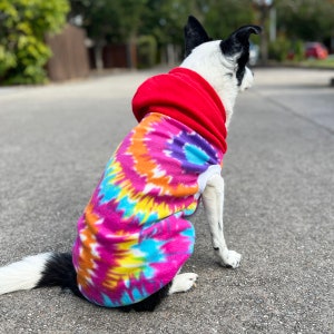 Woodstock Dog Hoodie / Tie-Dye Dog hoodie / Hoodies For Dogs