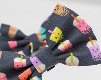 Bubble Tea Dog Bowtie / Boba Dog Bow Tie