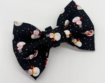 Snowman Dog Bowtie / Christmas Bowtie For Dogs / Dog Bowties